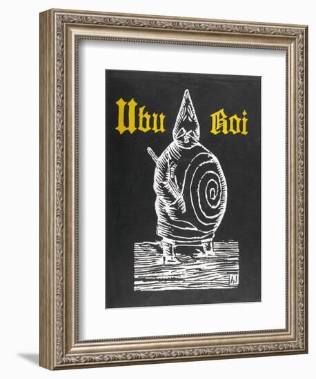 Front Cover of Ubu Roi Depicting Pere Ubu and the Spiral Adorning His Belly-null-Framed Premium Photographic Print