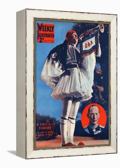 Front Cover of Weekly Illustrated Magazine - 23rd November 1935-null-Framed Stretched Canvas