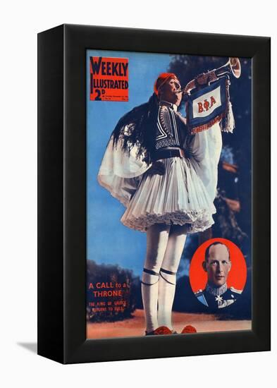 Front Cover of Weekly Illustrated Magazine - 23rd November 1935-null-Framed Stretched Canvas