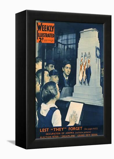 Front Cover of Weekly Illustrated Magazine - 9th November 1935-null-Framed Stretched Canvas