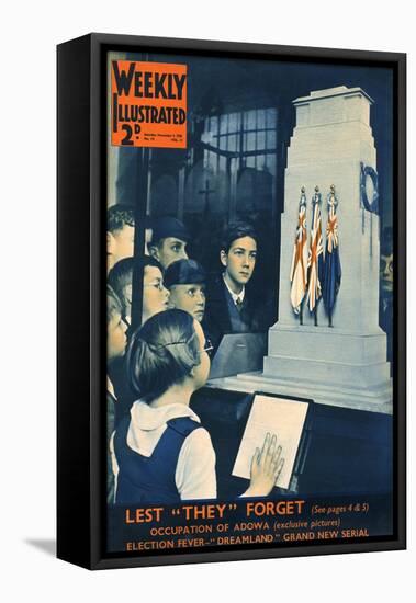 Front Cover of Weekly Illustrated Magazine - 9th November 1935-null-Framed Stretched Canvas