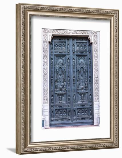 Front door. Duomo Santa Maria del Fiore. Tuscany, Italy.-Tom Norring-Framed Photographic Print