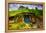 Front Door of a Hobbit House, Hobbiton, North Island, New Zealand, Pacific-Laura Grier-Framed Premier Image Canvas