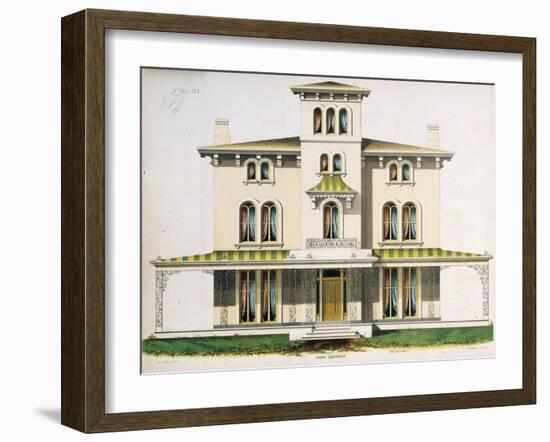 Front Elevation for Villa No.1, from 'Architectural Designs for Model Country Residences', 1864-Thomas S. Sinclair-Framed Giclee Print