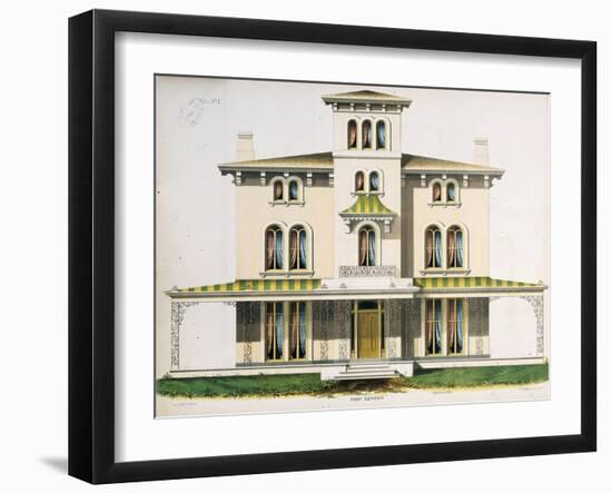 Front Elevation for Villa No.1, from 'Architectural Designs for Model Country Residences', 1864-Thomas S. Sinclair-Framed Giclee Print