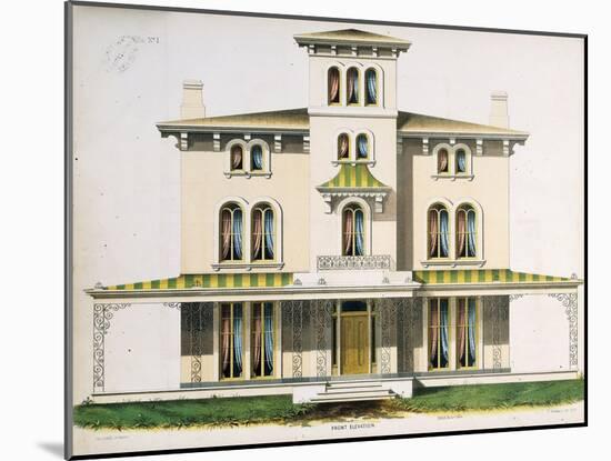 Front Elevation for Villa No.1, from 'Architectural Designs for Model Country Residences', 1864-Thomas S. Sinclair-Mounted Giclee Print