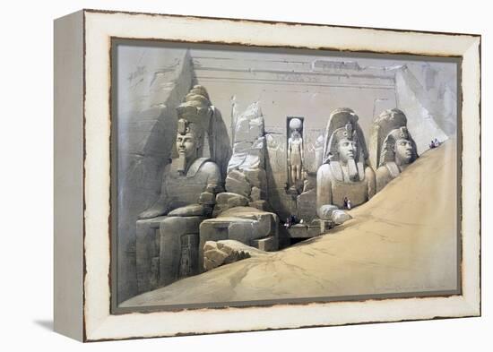 Front Elevation of the Great Temple of Abu Simbel, Nubia, 19th Century-David Roberts-Framed Premier Image Canvas