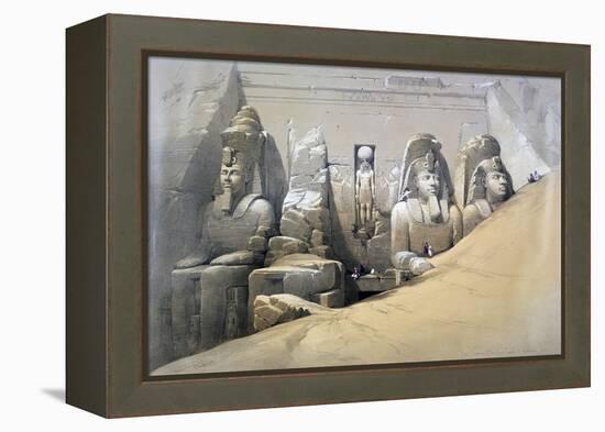 Front Elevation of the Great Temple of Abu Simbel, Nubia, 19th Century-David Roberts-Framed Premier Image Canvas