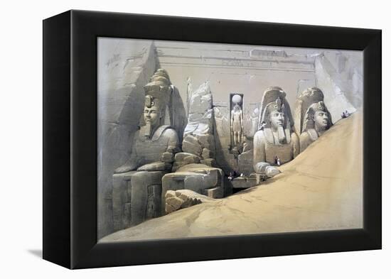 Front Elevation of the Great Temple of Abu Simbel, Nubia, 19th Century-David Roberts-Framed Premier Image Canvas