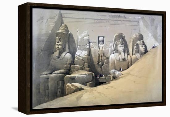 Front Elevation of the Great Temple of Abu Simbel, Nubia, 19th Century-David Roberts-Framed Premier Image Canvas