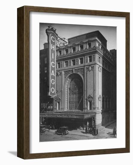 Front elevation, the Chicago Theatre, Chicago, Illinois, 1925-null-Framed Photographic Print