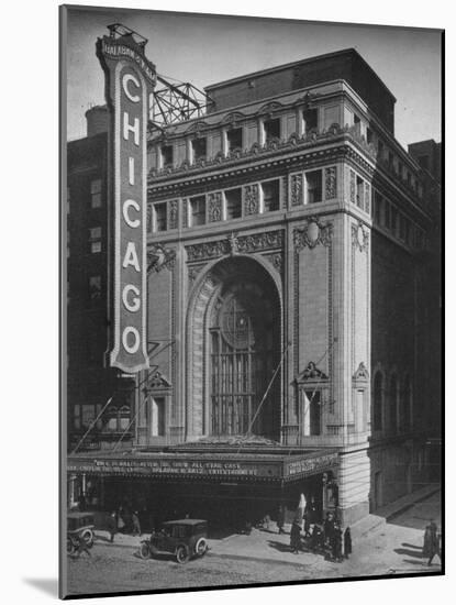 Front elevation, the Chicago Theatre, Chicago, Illinois, 1925-null-Mounted Photographic Print