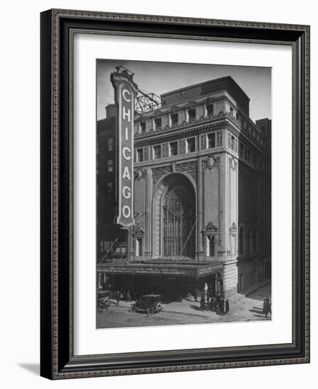 Front elevation, the Chicago Theatre, Chicago, Illinois, 1925-null-Framed Photographic Print