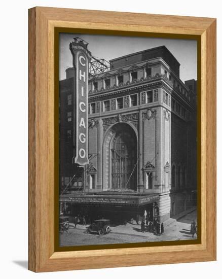 Front elevation, the Chicago Theatre, Chicago, Illinois, 1925-null-Framed Premier Image Canvas