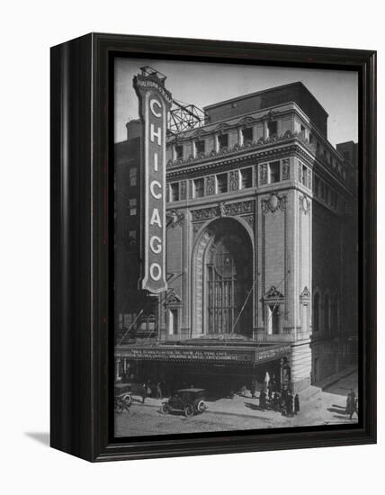 Front elevation, the Chicago Theatre, Chicago, Illinois, 1925-null-Framed Premier Image Canvas