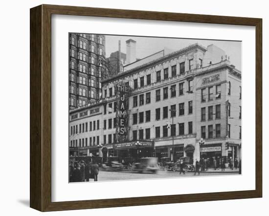 Front elevation, the James Theatre, Columbus, Ohio, 1925-null-Framed Photographic Print