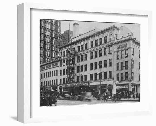 Front elevation, the James Theatre, Columbus, Ohio, 1925-null-Framed Photographic Print