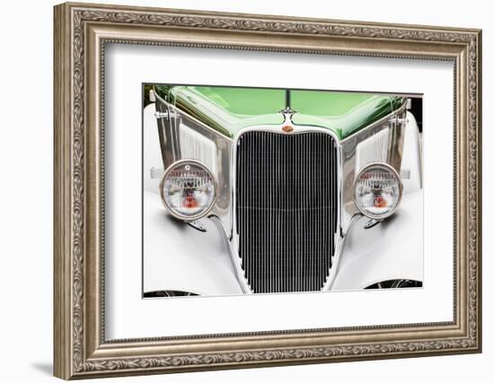 Front-end detail of classic Ford street rod, Street Rod Nationals, Louisville, Kentucky-Adam Jones-Framed Photographic Print