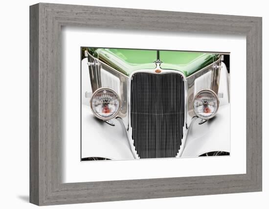 Front-end detail of classic Ford street rod, Street Rod Nationals, Louisville, Kentucky-Adam Jones-Framed Photographic Print