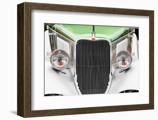 Front-end detail of classic Ford street rod, Street Rod Nationals, Louisville, Kentucky-Adam Jones-Framed Photographic Print