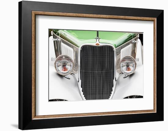 Front-end detail of classic Ford street rod, Street Rod Nationals, Louisville, Kentucky-Adam Jones-Framed Photographic Print