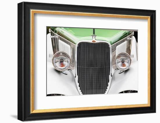 Front-end detail of classic Ford street rod, Street Rod Nationals, Louisville, Kentucky-Adam Jones-Framed Photographic Print