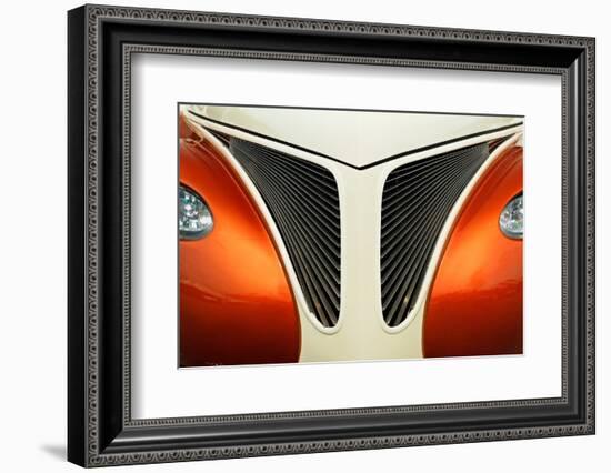 Front-end detail of classic street rod, Street Rod Nationals, Louisville, Kentucky-Adam Jones-Framed Photographic Print