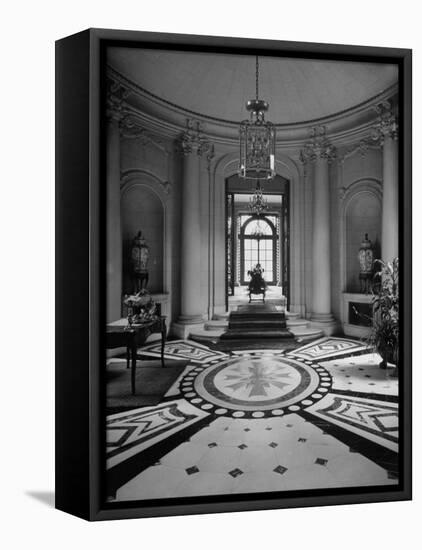 Front Entrance to Residence of US Ambassador, Containing 58 Rooms-Nat Farbman-Framed Premier Image Canvas