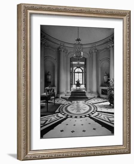 Front Entrance to Residence of US Ambassador, Containing 58 Rooms-Nat Farbman-Framed Photographic Print