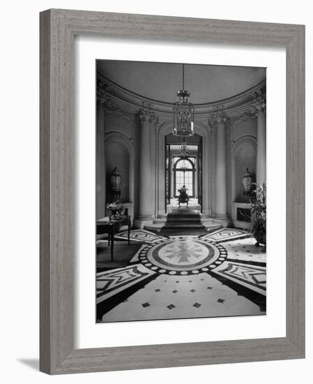 Front Entrance to Residence of US Ambassador, Containing 58 Rooms-Nat Farbman-Framed Photographic Print