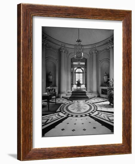 Front Entrance to Residence of US Ambassador, Containing 58 Rooms-Nat Farbman-Framed Photographic Print