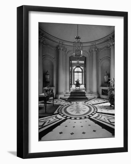 Front Entrance to Residence of US Ambassador, Containing 58 Rooms-Nat Farbman-Framed Photographic Print