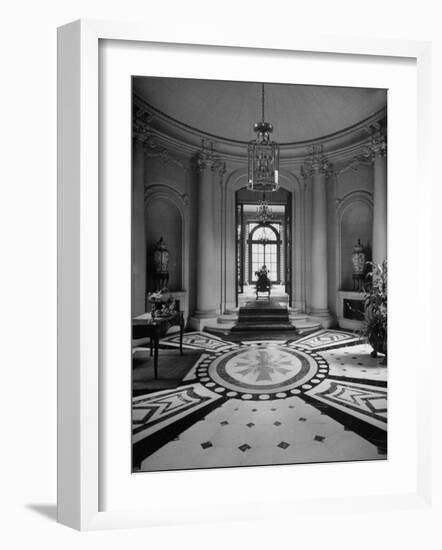 Front Entrance to Residence of US Ambassador, Containing 58 Rooms-Nat Farbman-Framed Photographic Print