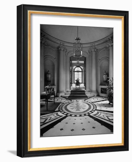 Front Entrance to Residence of US Ambassador, Containing 58 Rooms-Nat Farbman-Framed Photographic Print