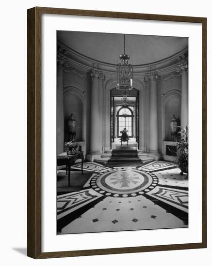 Front Entrance to Residence of US Ambassador, Containing 58 Rooms-Nat Farbman-Framed Photographic Print