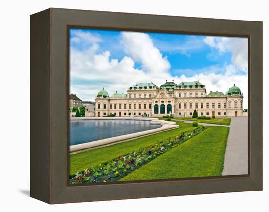 Front Facade of Schloss Schonbrunn Palace, Vienna, Wein, Austria-Miva Stock-Framed Premier Image Canvas