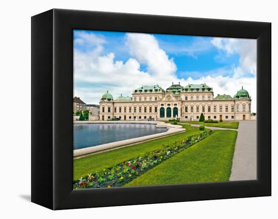 Front Facade of Schloss Schonbrunn Palace, Vienna, Wein, Austria-Miva Stock-Framed Premier Image Canvas