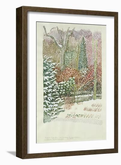 Front Garden in Heavy Snowstorm-Lillian Delevoryas-Framed Giclee Print