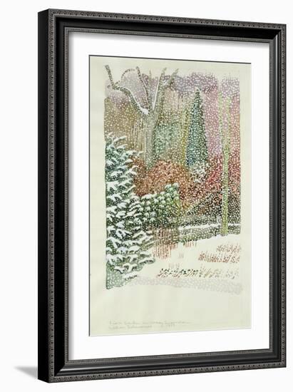 Front Garden in Heavy Snowstorm-Lillian Delevoryas-Framed Giclee Print