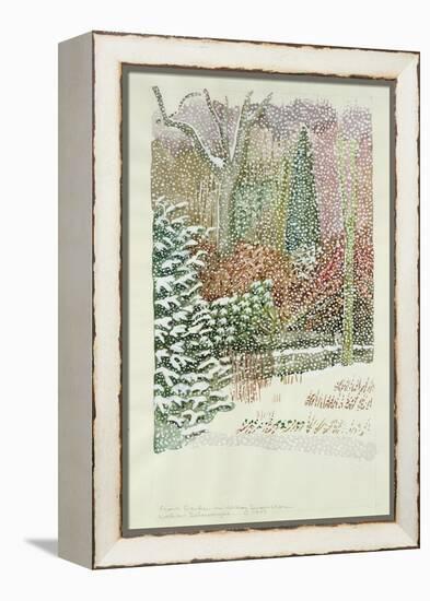 Front Garden in Heavy Snowstorm-Lillian Delevoryas-Framed Premier Image Canvas