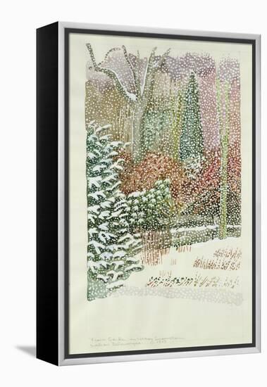 Front Garden in Heavy Snowstorm-Lillian Delevoryas-Framed Premier Image Canvas