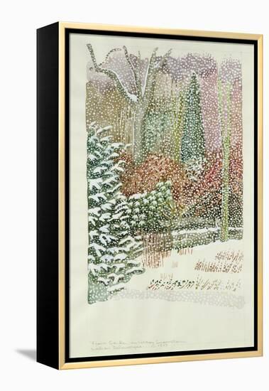 Front Garden in Heavy Snowstorm-Lillian Delevoryas-Framed Premier Image Canvas