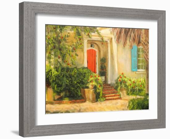 Front Garden Tuscan Dreams I-Walt Johnson-Framed Art Print