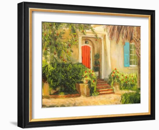 Front Garden Tuscan Dreams I-Walt Johnson-Framed Art Print