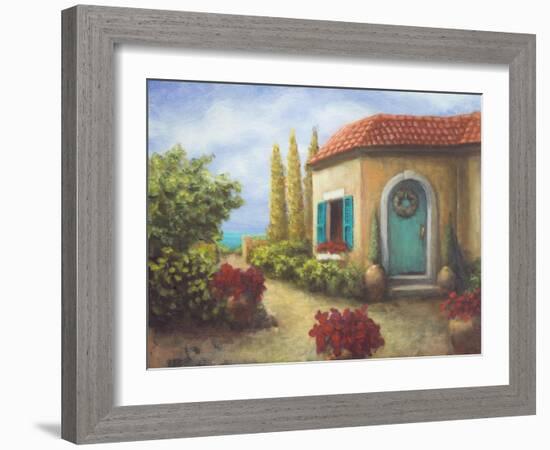 Front Garden Tuscan Dreams II-Walt Johnson-Framed Art Print