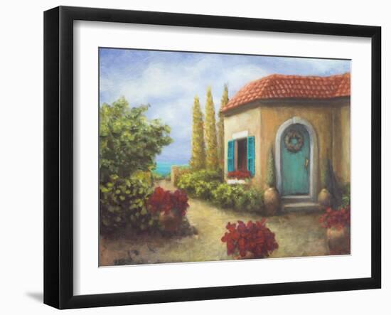 Front Garden Tuscan Dreams II-Walt Johnson-Framed Art Print