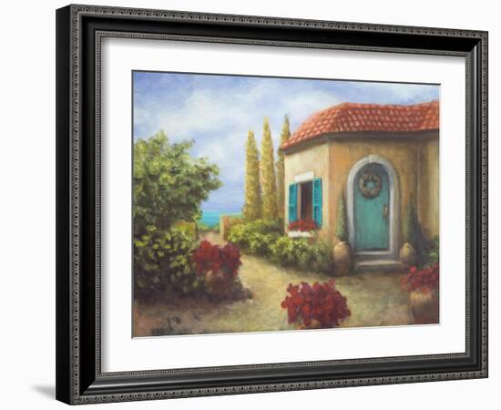 Front Garden Tuscan Dreams II-Walt Johnson-Framed Art Print