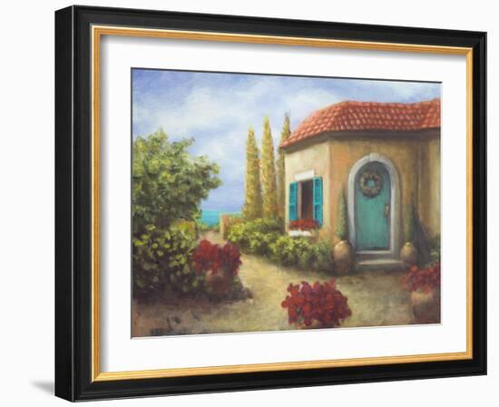 Front Garden Tuscan Dreams II-Walt Johnson-Framed Art Print