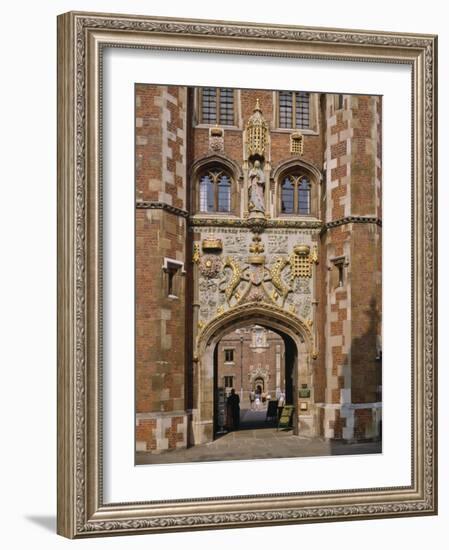 Front Gate of St. John's College Built 1511-20, Cambridge, Cambridgeshire, England, UK-Nigel Blythe-Framed Photographic Print