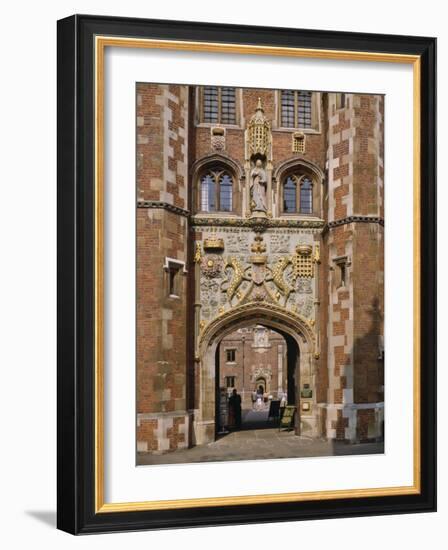 Front Gate of St. John's College Built 1511-20, Cambridge, Cambridgeshire, England, UK-Nigel Blythe-Framed Photographic Print